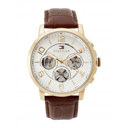 Tommy Hilfiger Keagan Watch with Brown Leather Strap 1791291