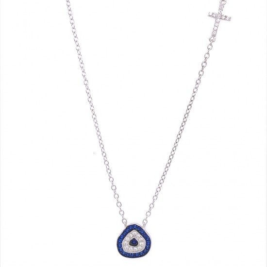 Silver Necklace With Cross ZN1121W