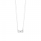 SILVER NECKLACE 925 INFINITY POLISHED WITH STONES ZN1481W
