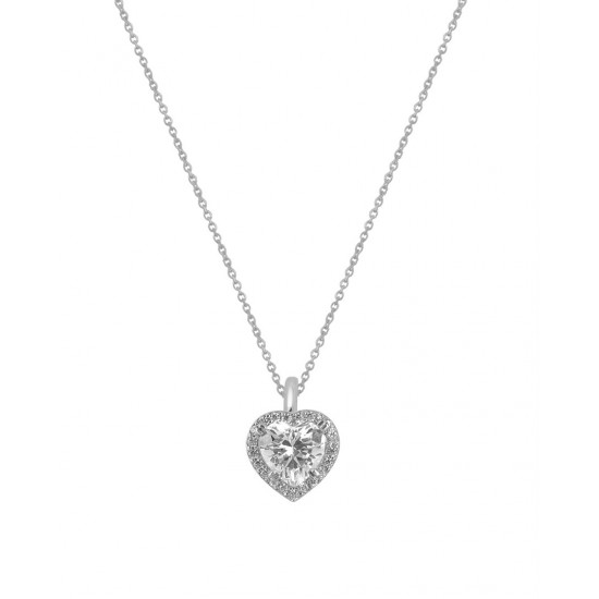 14ct white gold necklace with zircon