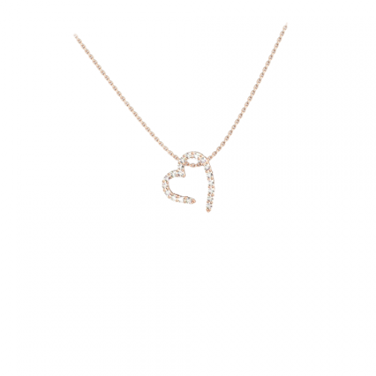 Necklace with special white heart 925 silver