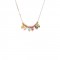 Sterling Silver 925 Pink Gold Gold Necklace With Enamel And Balls Zn1403r