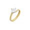 Μονόπετρο δαχτυλίδι από λευκό χρυσό και χρυσό 14 καρατιών R40