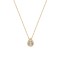 gold drop necklace with zircons and 14 carat chain 
