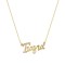 Grandma gold necklace 14 carats with zirconia 