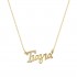 Grandma gold necklace 14 carats with zirconia 