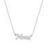 14ct white godmother necklace with zirconia 