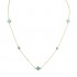 Gold necklace with crosses with blue enamel 14k