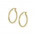 Earrings gold rings 14k polished forged 