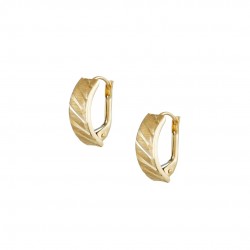 Earrings hoops oval gold 14 carat 