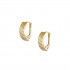 Earrings hoops oval gold 14 carat 