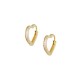 Earrings hoops gold hearts 14 carat