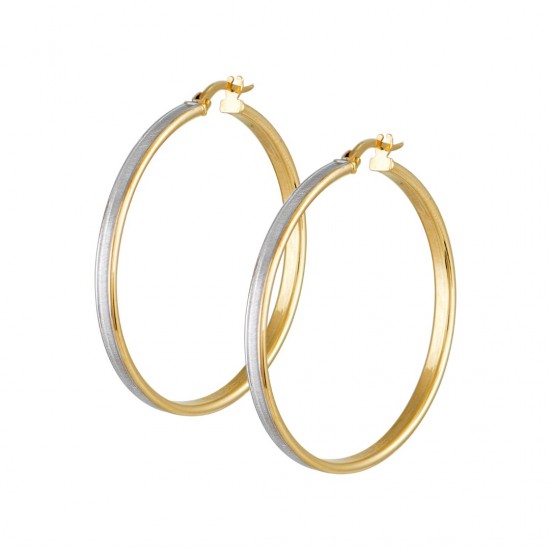 Earrings gold carat hoops 14