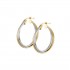 Earrings gold rings 14 carats bicolor Italian