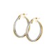Earrings gold rings 14 carats bicolor Italian