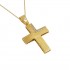 Christening cross for girl with 14k gold chain SX26