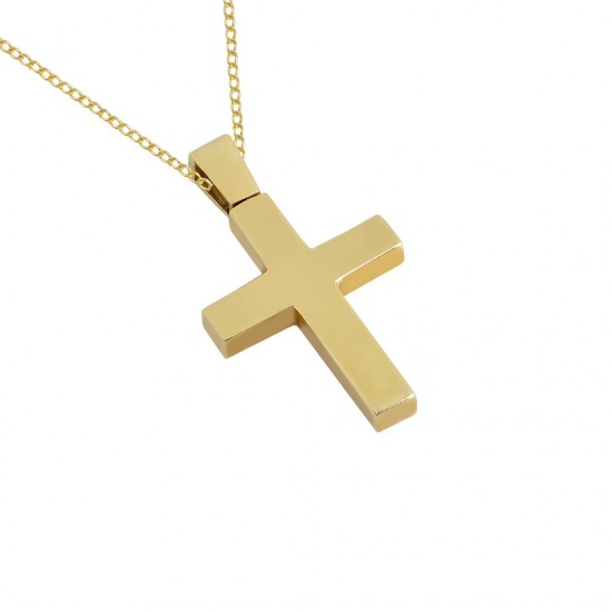 14K Gold Boy s Cross with Chain st0221