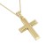 Gold & White Gold Engagement Cross With Chain 14k for Boy st0030