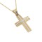 Christening cross 14 carat gold with chain for boy SX28