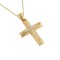 Baptismal cross with 14 k gold chain with white gold