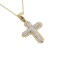 Christening cross gold with 14 carat chain 