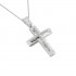 Christening cross white gold 14 carats with white zircon 3D DESIGN KUMIAN SX55