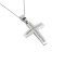 Baptismal cross of a woman in white gold with a chain 14k ST21