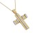 Gold baptismal cross for a girl with a 14 carat chain S3