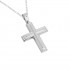 Christening cross 14ct white gold with chain I ST058