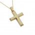 Christening cross 14 k gold with chain ST085