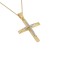 Gold baptism cross with chain for a girl of 14 carats Σ126