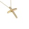 Baptism cross two colors with gold chain 14k S127