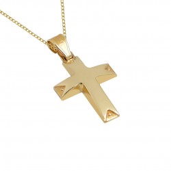 cross 14 k gold with chain for boy 