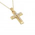Christening cross 14 k gold with chain s142