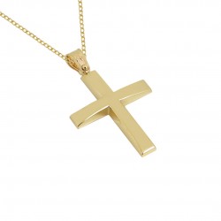 Christening cross 14 k gold with chain S147