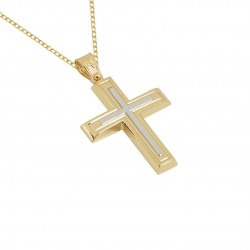 Christening cross 14 k gold with chain S151