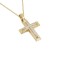 Christening cross 14 k gold white with chain 