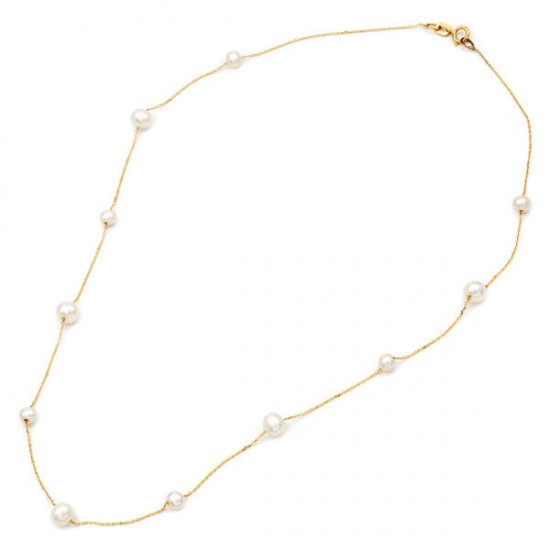 Necklace with Fresh Water Pearl pearls 4.0-5.5mm K14
