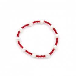 Bracelet with Spinel and pearls 110450