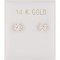 14ct gold single stone earrings with zircon 4 mm 