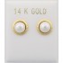 14ct gold earrings with pearl 