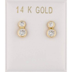 14ct gold double earrings 