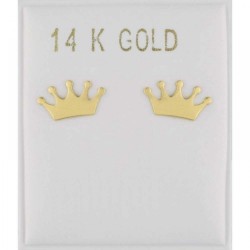 Earrings 14ct gold crown 
