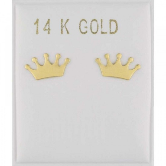 Earrings 14ct gold crown