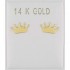 Earrings 14ct gold crown 