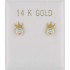 14ct gold earrings with zircon