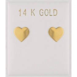 Σκουλαρίκια χρυσά 14 καρατίων καρδιά 