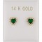 Earrings 14ct gold rosette heart 