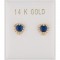 14ct gold rosette earrings with zircon