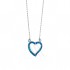 Heart 925 Silver Necklace with opal mineral OK061B